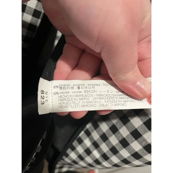 Zara check gingham dogtooth tartan coat jacket XS sold out bloggers - Picture 6 of 7